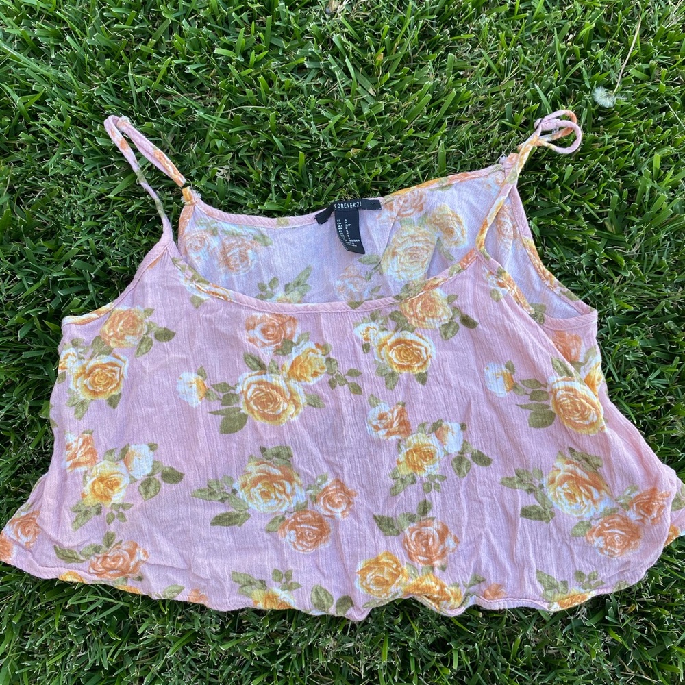 4 for $12 F21 floral crop top